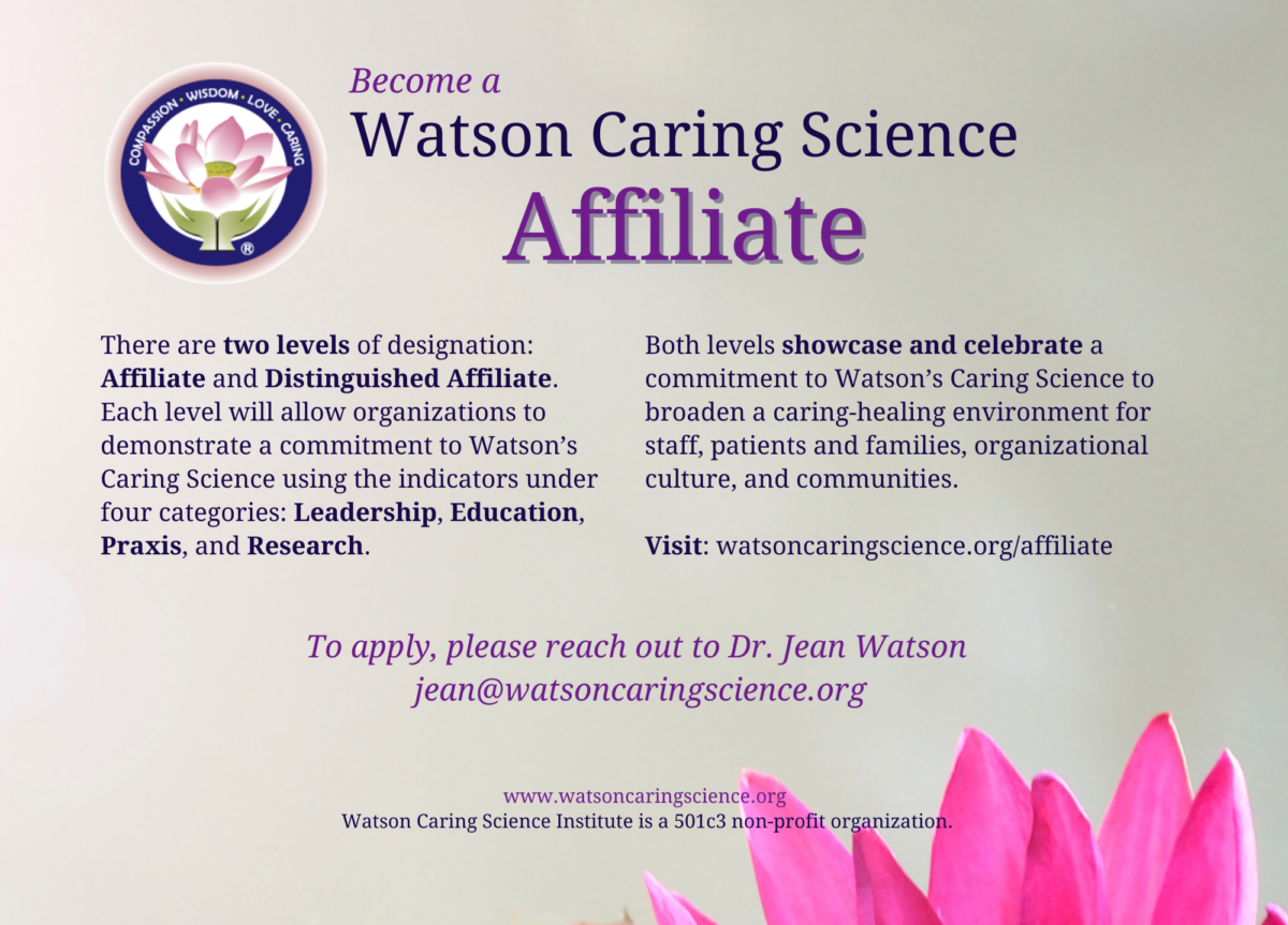 Announcing our evolved Watson Caring Science Affiliate Program Watson Caring Science Institute